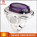 Jewelry factory outlet high quality 925 silver gemstone ring design for Indonesia